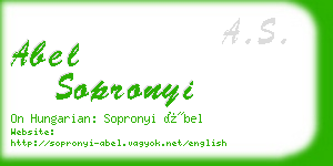 abel sopronyi business card